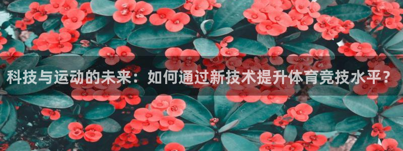 中欧体育(zoty)官网：科技与运动的未来：如何通过新技术提升体育竞技水平？